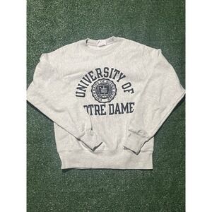 VINTAGE LEE EMBROIDERED/SEWN NOTRE DAME SWEATSHIRT-REVERSE WEAVE STYLE- Small